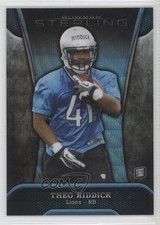 2013 Bowman Sterling Blue Refractor 2/99 Theo Riddick #28 0x5
