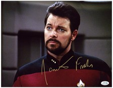 Jonathan Frakes Signed Autographed 11x14 Star Trek Photo ACOA