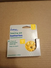 24 Pack (3 x 8) Home by Rite Aid Hearing Aid Batteries. Size 10.