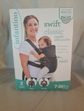 Infantino Swift Classic Baby Carrier With Pocket - Gray