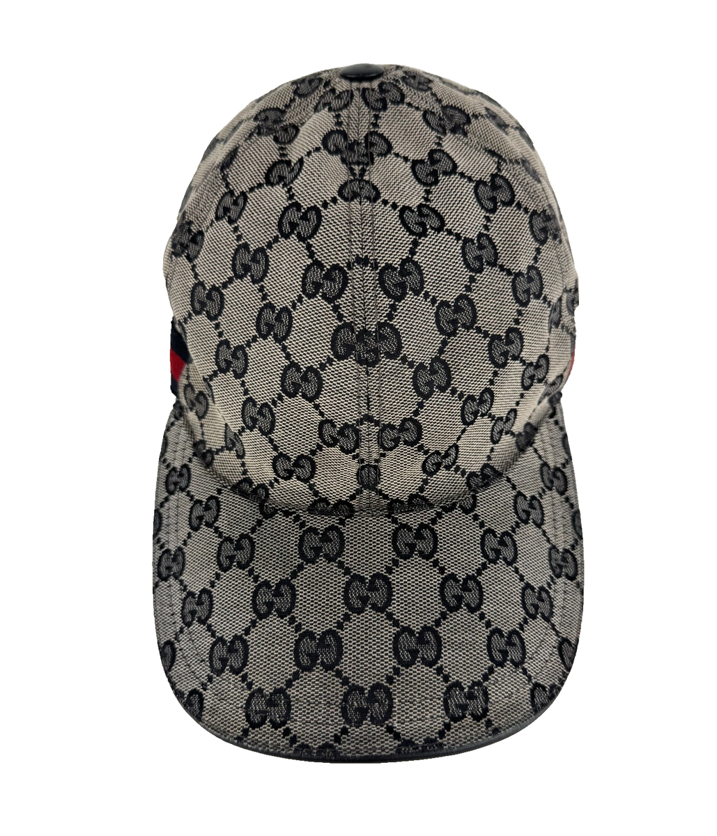 Gucci GGパターン キャップ　M Gucci Auth Navy Sz Medium M 58 GG Logo Monogram Canvas Web Ball