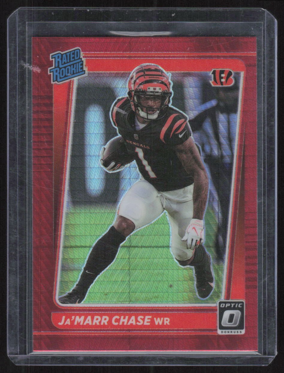 2021 Donruss Optic #207 Ja'Marr Chase Red Mojo