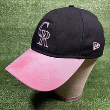 Colorado Rockies Hat Cap New Era 9Twenty Black/Pink Adjustable OSFM MLB Baseball