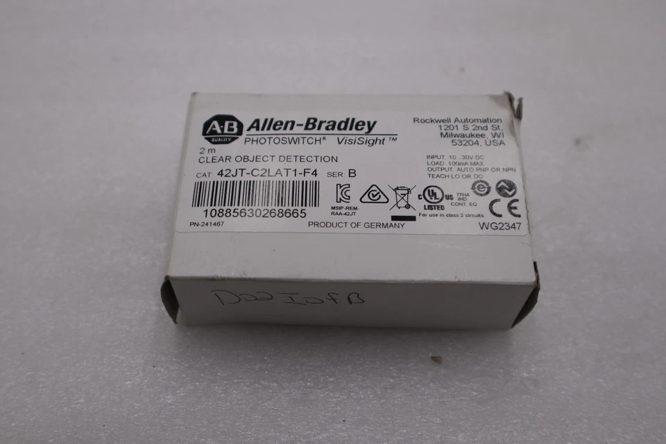 Allen Bradley 42JT-C2LAT1-F4 Photoelectric Sensor Clear Object Detect #H1230A - Image 4 of 4