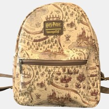Loungefly Harry Potter School Grounds Map Pattern Mini Backpack Bag- Pre Owned
