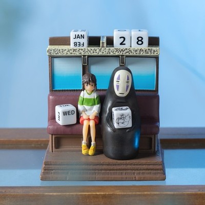 Studio Ghibli Spirited Away Perpetual Calendar Chihiro No-Face Scene Figur