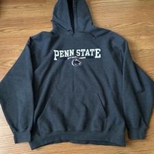 Vintage Penn State Hoodie Gray XL Nittany Lions Spell Out Y2K