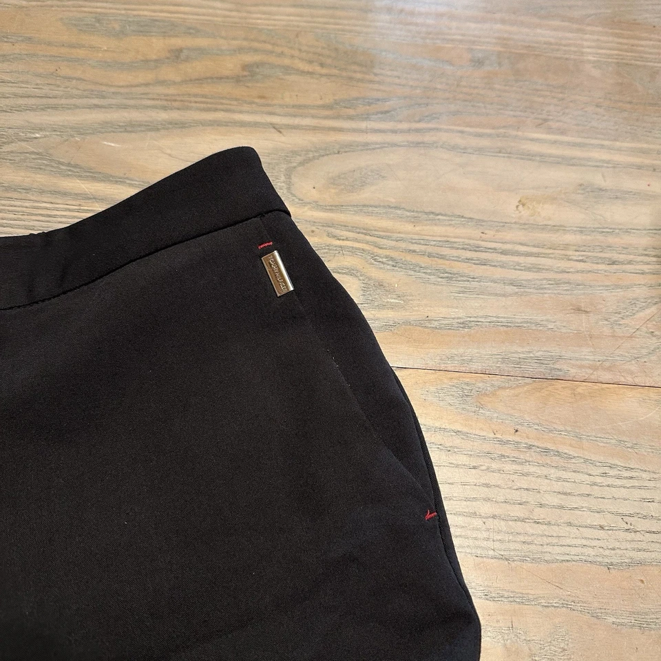 Tommy Hilfiger Pantalones Negros Para Mujer Talla 12 Pantalones de Vestir Elastizados Frente Plano Foto 4 de 4