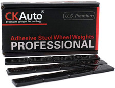 Ckauto 1/2Oz, 0.5Oz, Ultra Slim Low Profile, Black Adhesive Stick on Wheel Weigh