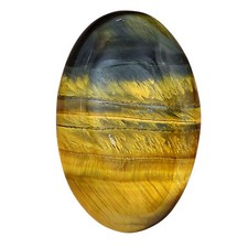 Natural Blue Tiger Eye 34x22x5.5 mm Oval Shape Polished Gemstone LS01349-17