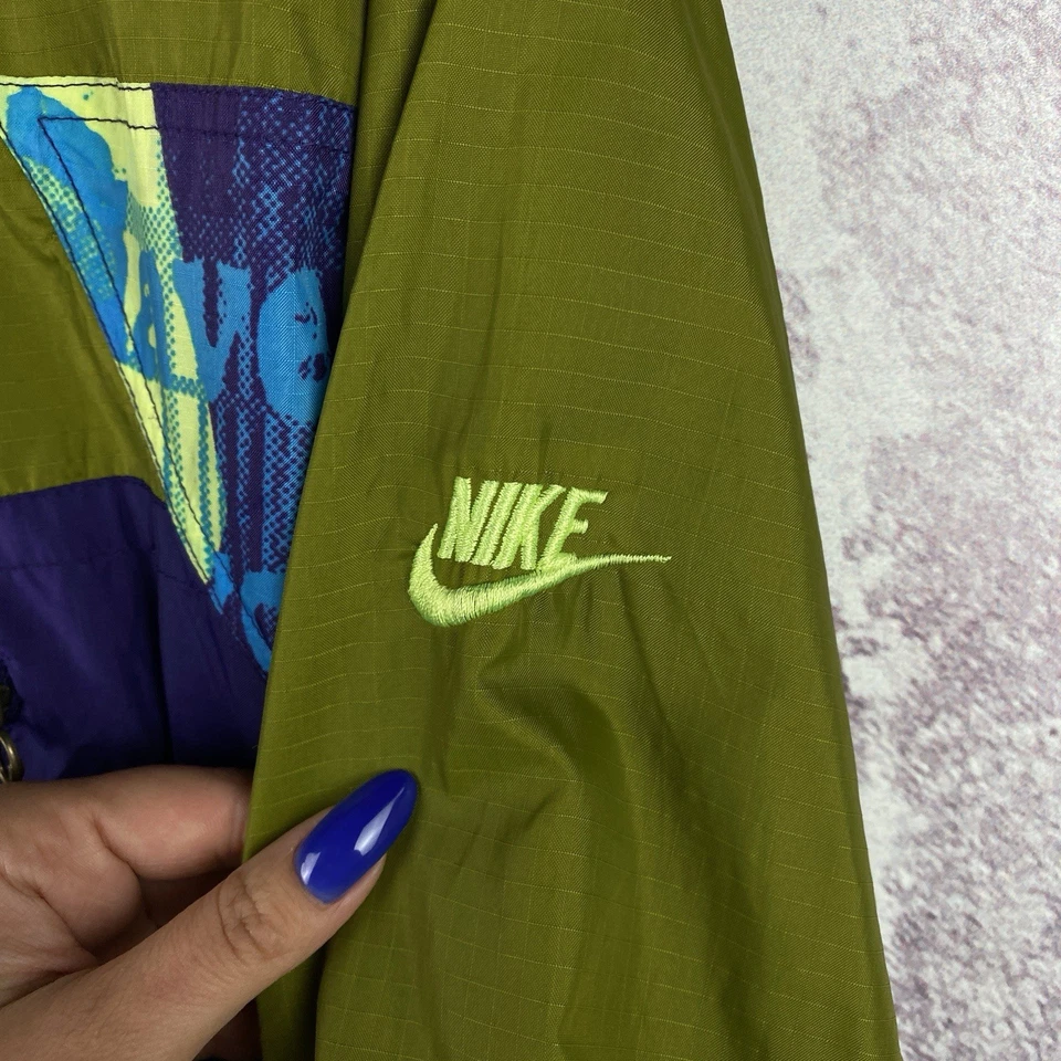 Vintage Nike Jacket Swoosh Y2K Men’s Drill Nylon Sports Rare 90s Size L - Image 4 of 4