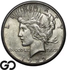 1922-S Peace Dollar, Choice AU++/Unc Tougher Date