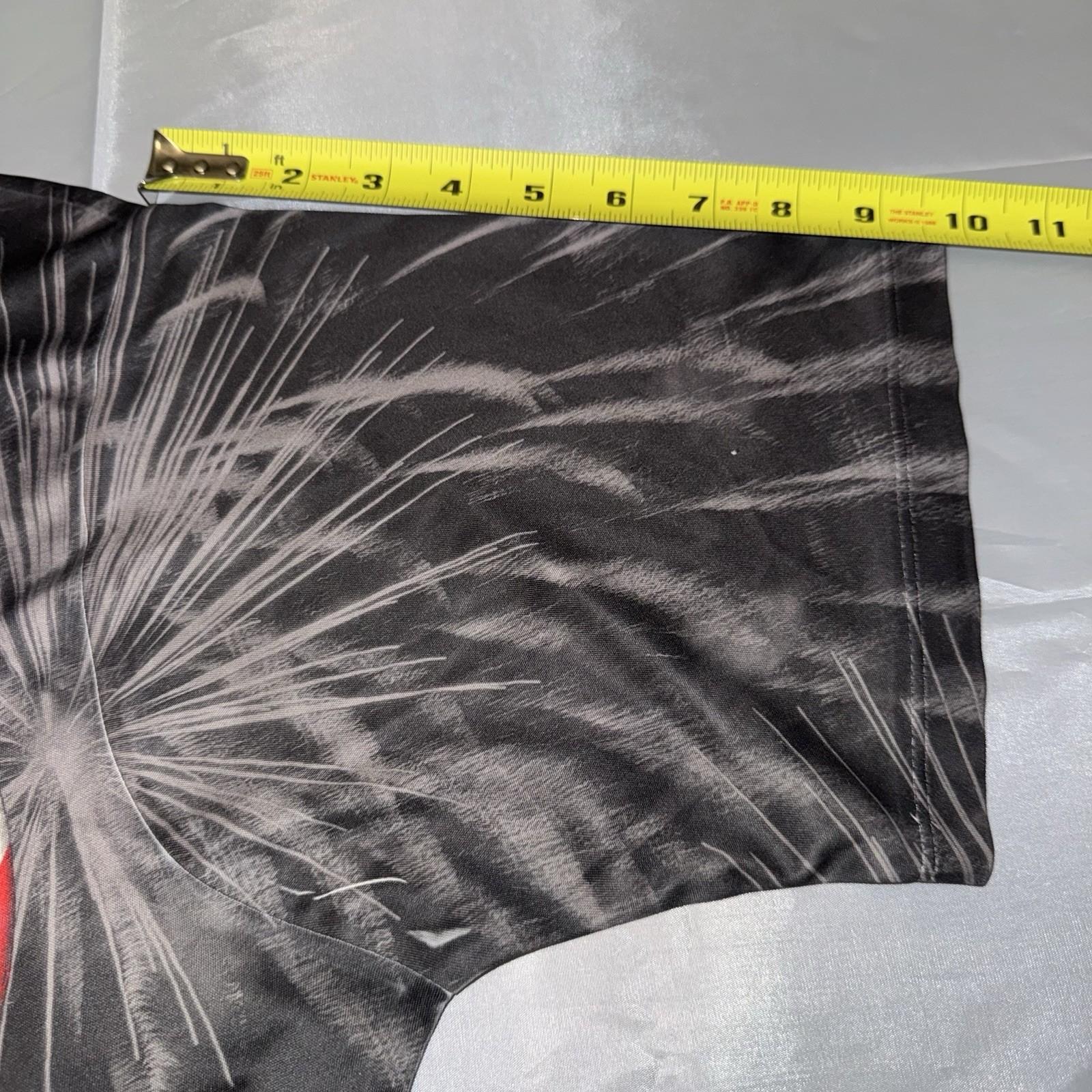 Get A Life Mens 2XL All Over Print American Flag Eagle Fireworks T-Shirt Black image 6