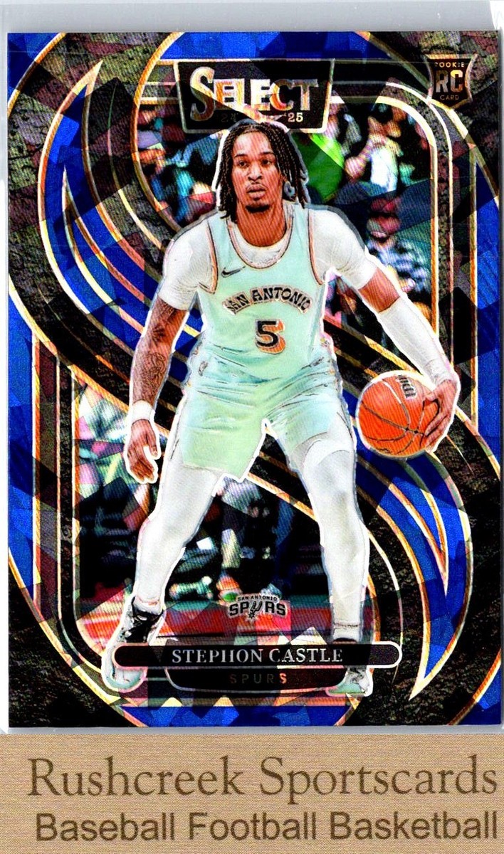 2024-25 Panini Select #175 Stephon Castle RC Rookie Blue Cracked