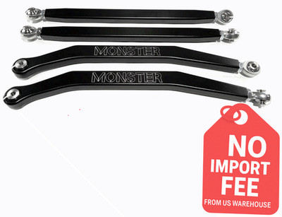 Monster High Clearance Radius Rods for Polɑris RZR PRO XP 2020+ Black