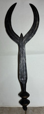 Rare Antique CONGO African Executioner Sword Double Blade Ngulu Ngombe 28.75"