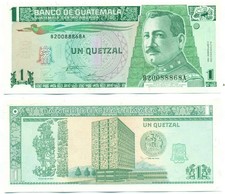 GUATEMALA NOTE 1 QUETZAL 1995 P 87c UNC