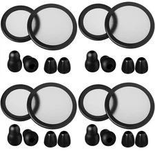BBTO 24 Packs Stethoscope Spare Parts Kit, Black Adult and Pediatric 