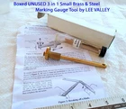 UNUSED LEE VALLEY Boxed Brass & Steel 3 in 1 Rod Marking Gauge c/w Instructions