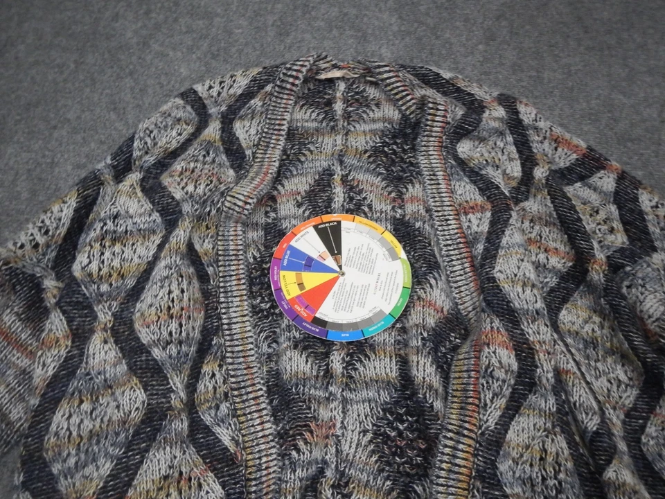 Cárdigan Soft Surroundings talla única multicolor mezcla geométrica de lana Foto 2 de 4