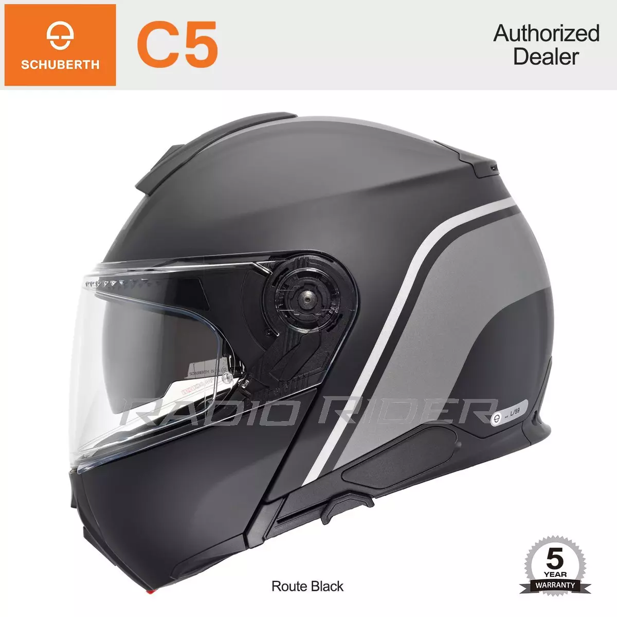 NEW Schuberth C5 Motorcycle Flip-Up Helmet, Route Black, 3XL, Free  Shipping