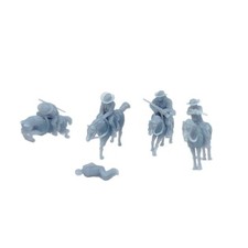 Outland Models Railroad Layout Old West Cowboy on Horse Figure Set 1:87 HO Scale