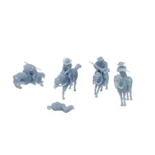 Outland Models Railroad Layout Old West Cowboy on Horse Figure Set 1:87 HO Scale
