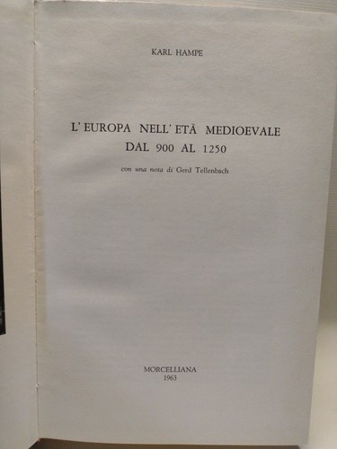 L'Europa Nell'età Medioevale By Karl Hampe -1963 -HCwDJ -Italian -History - Picture 4 of 16