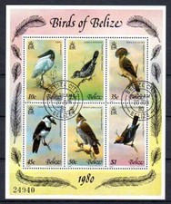 Animaux Oiseaux Belize 1980 (46) Yvert n° 481 à 486 oblitérés used