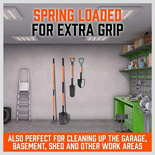 10 Pack Heavy Duty Metal Spring Grip Mop and Broom Holder Clips for Shovel Rake - Picture 5 of 7