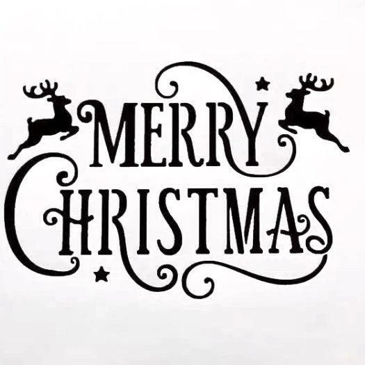 Merry Christmas Stencil