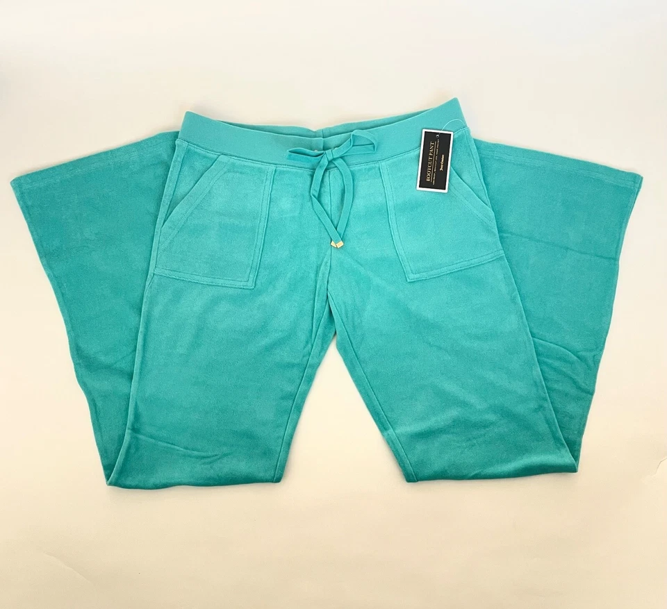 Nuevo con etiquetas - Juicy Couture - Bermuda Sky Bootcut Terry Pantalones de tela Talla L