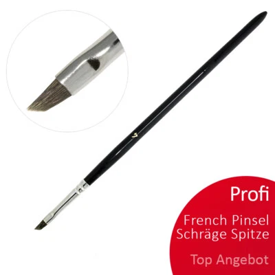 NAIL-DISCOUNT-24 Diseño de uñas francés profesional PINSEL inclinado talla 4 Frenchliner modelismo diseño de uñas