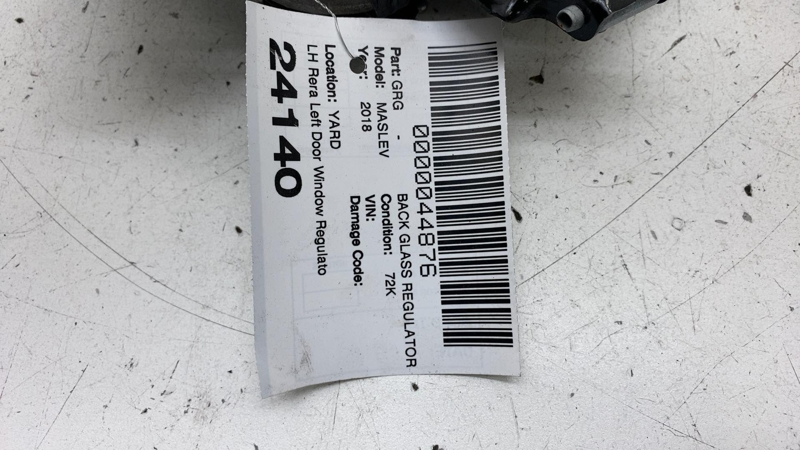 ⭕ 2017-2020 Maserati Levante Rear Left Side Door Window Regulator LH 670104206