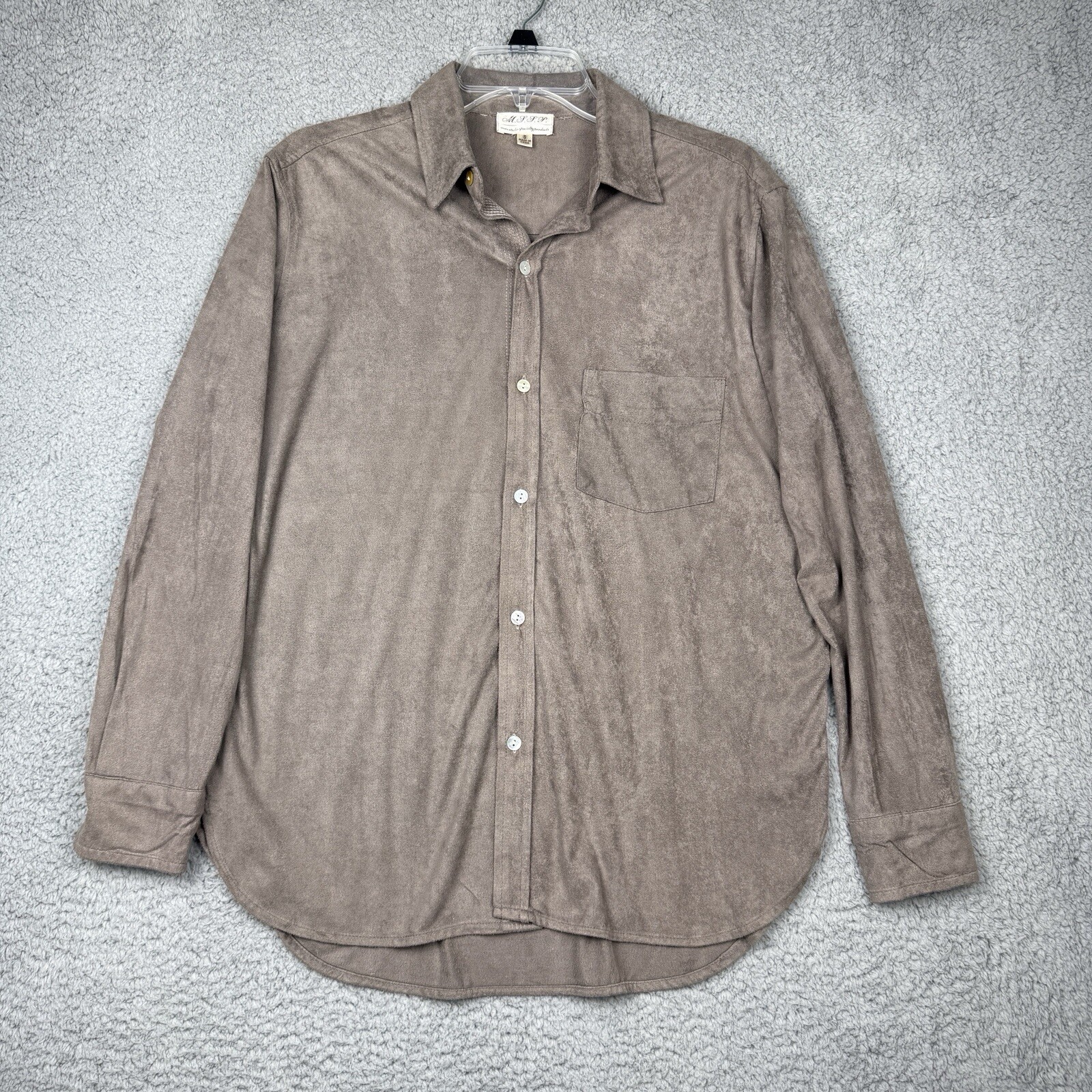 Max Studio Long Sleeve Button Down Suede Like Blo… - image 1