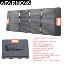 100W  23.85V  Portable Solar Panel RV Camping Home Off Grid Caravan Boat