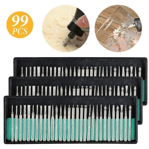 Diamond Burr Bits Drill Set Rotary Multi Tool Accessories Kit - Picture 2 of 15