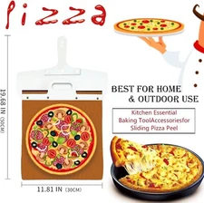 Sliding Pizza Peel | Transfers Pizza Perfectly | Non-Stick Chef Magic Peel