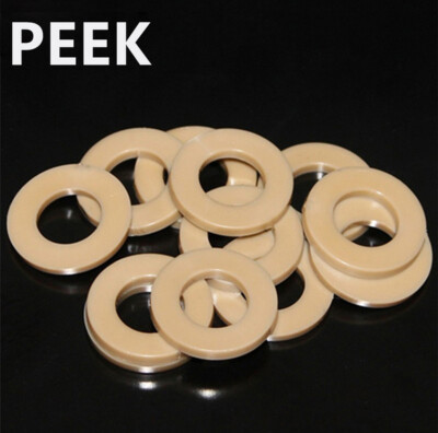 PEEK Plastic Flat Washers Insulation M2 M2.5 M3 M4 M5 M6 M8 M10 M12 M14 M16