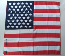 Vintage Bandana Handkerchief American Flag Stars Stripes Made USA RN 15187