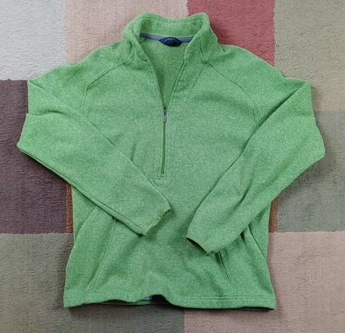 Zip Fleece Pullover Sweatshirt Green 