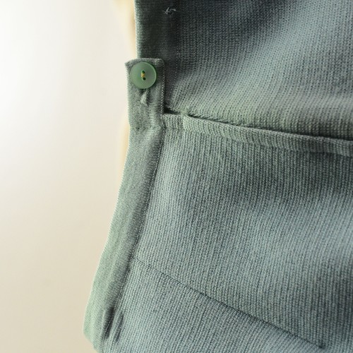50s Vintage 100% Italian Wool Pencil Skirt Elastic Waisted Baby Blue Size XS - Picture 4 of 4