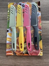 BYkooc 4 Paring Knifes With Covers Retail Box Damage/af