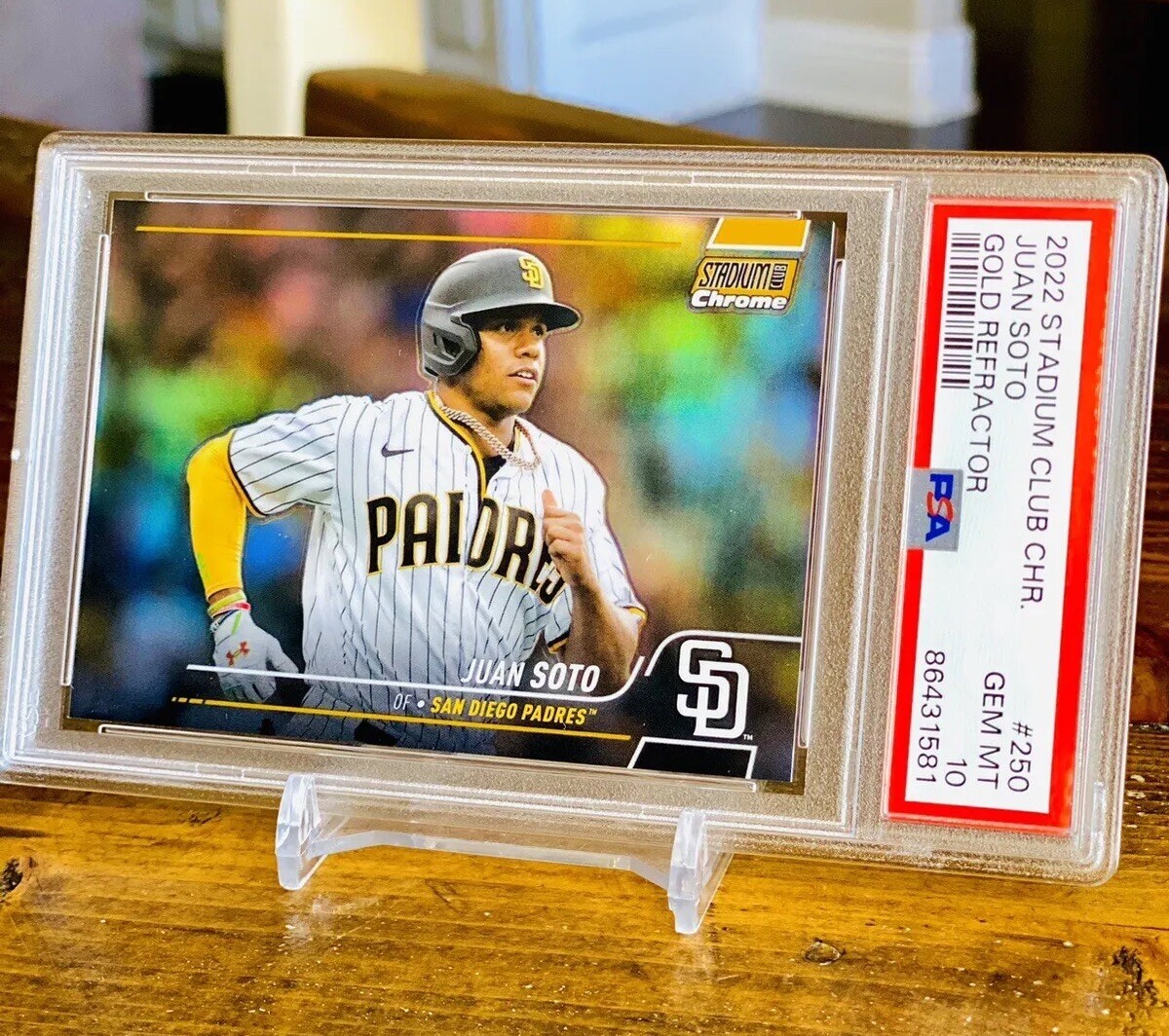 Juan Soto Gold Refractor /50 PSA 10 POP 3 Stadium Club Chrome 2022 