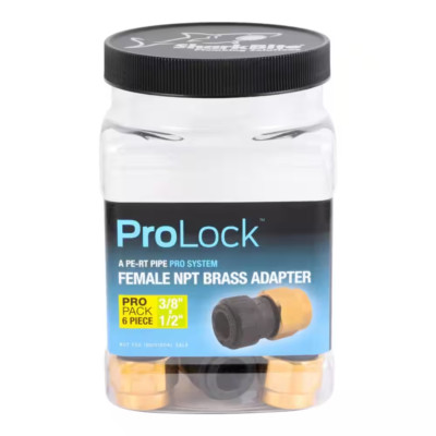 6) SharkBite ProLock 3/8'' Push-to-Connect x 1/2'' Female NPT Reducing Fittings