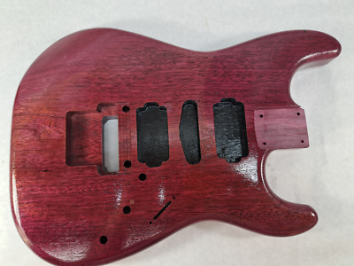 Provision作製ネック+Fender body Stratocaster Finished Purpleheart HSH guitar body - fits Fender Strat neck
