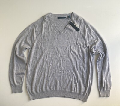 Perry Ellis Mens 2XL Gray Wool Blend Pullover Sweater NWT Casual Lightweight