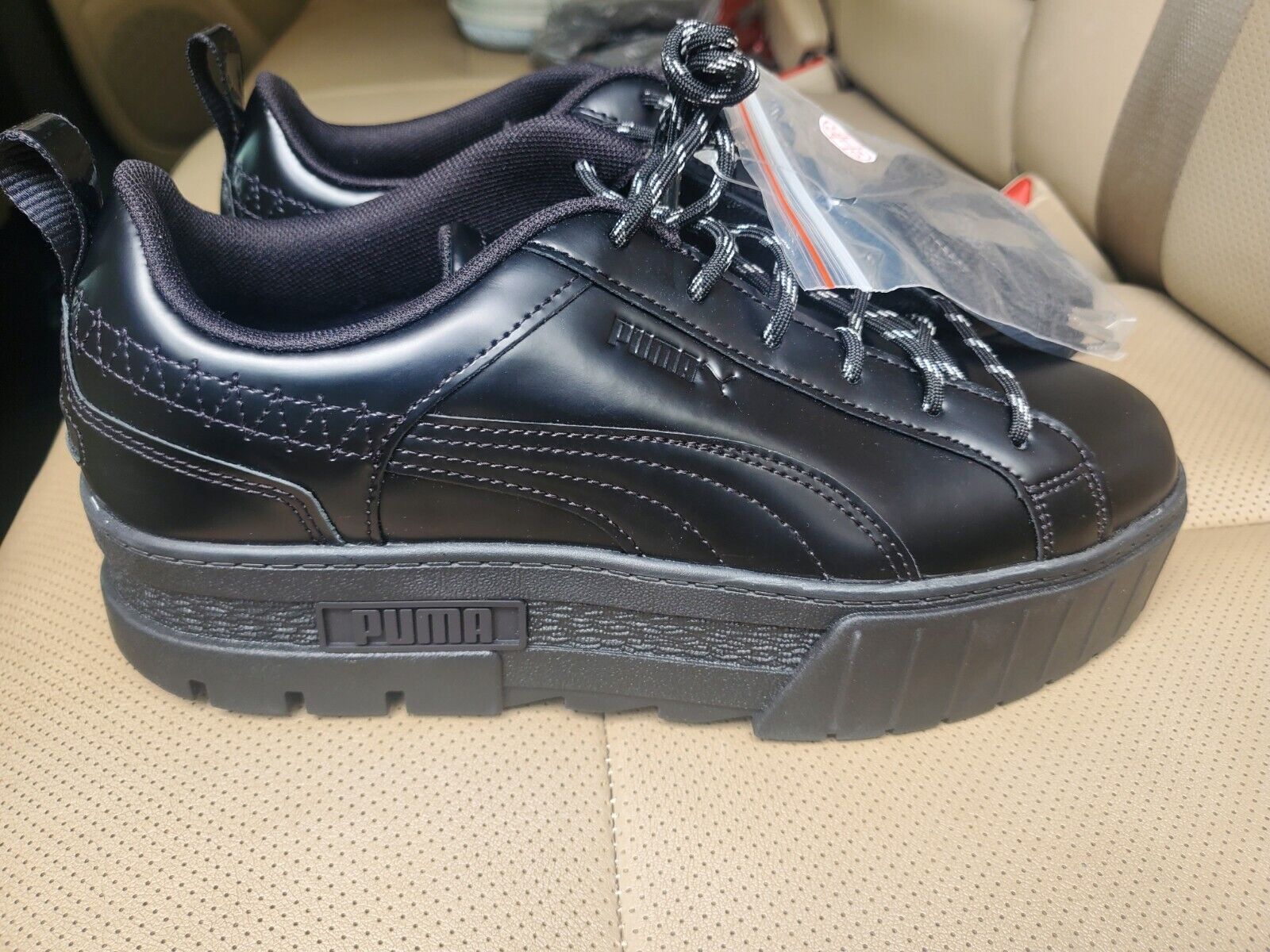 New Puma Black Womens Dua Lipa x Mayze Flutur Platform shoes size