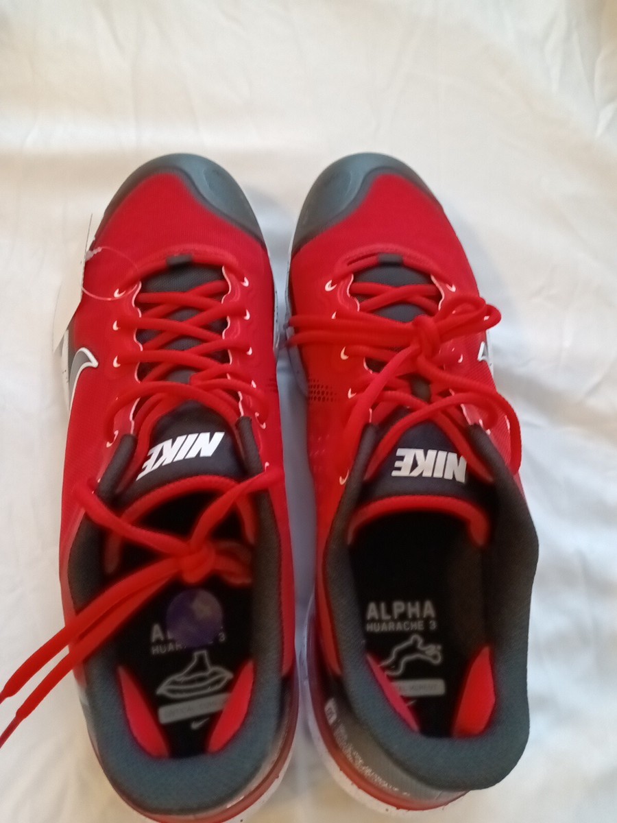 Nike Alpha Huarache Elite 3 Low Red Metal Baseball Cleat  display picture 1