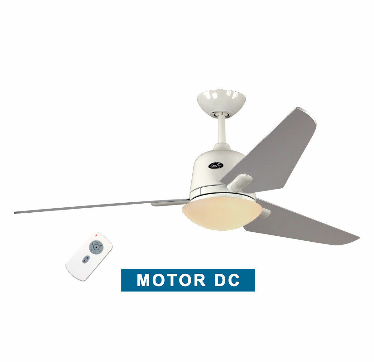 Ventilador de techo con luz CasaFan 513298 ECO AVIATOS 132 gris platedo/blanco